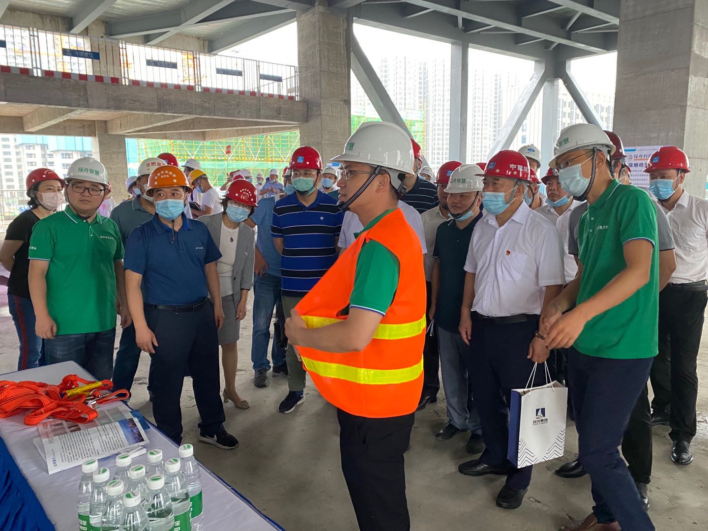 好博体育科技智慧工地智能安全帽检测产品助力合肥市经开区6.16全国建筑安全日观摩活动